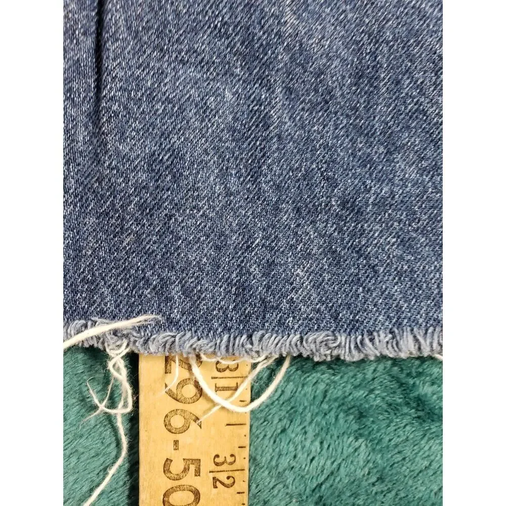 Aeropostale Jeans Size 6 Womens Blue Cotton Pants Fray Hem High Rise Wide Leg - Picture 8 of 13